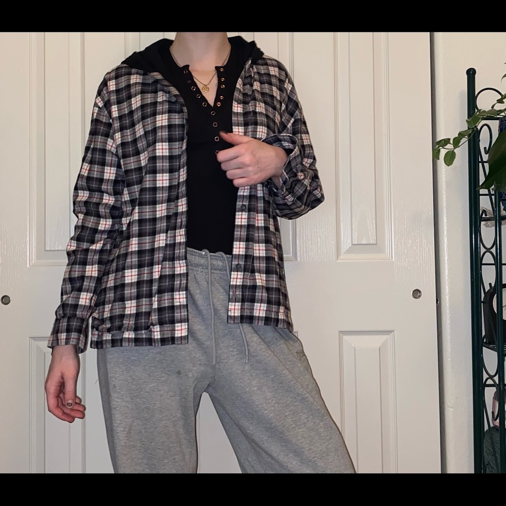 Eddie Bauer XL womens flannel pattern jacket